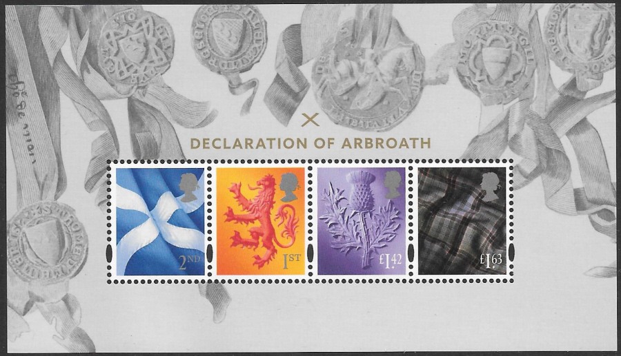 (image for) MSS180 2020 Declaration of Arbroath Barcoded Miniature Sheet - Click Image to Close